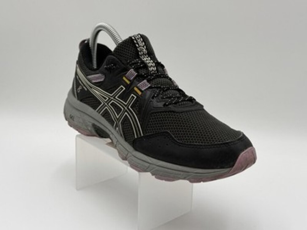 ASICS GEL-Venture 8 Women's Sz 7 WIDE Black Blue Trail Running Shoes 1012A706